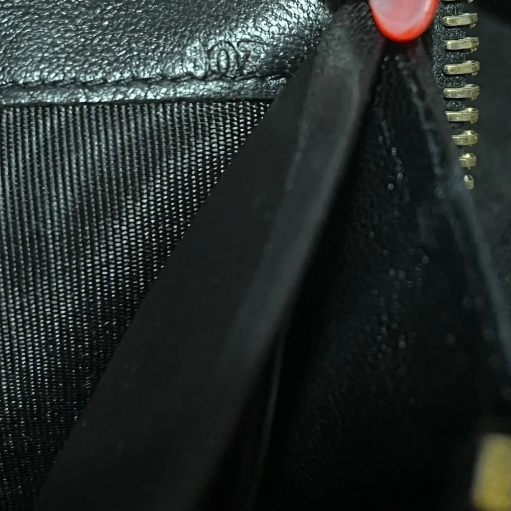 PRADA Milano PRADA Nappa Gaufre Black Leather Nero Zip Around Long Wallet - Picture 9 of 14